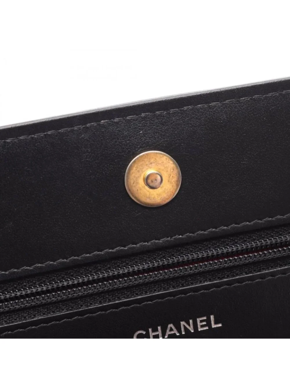 Chanel Shoulder Bag Gabrielle Black Leather Quilted Chain Wallet